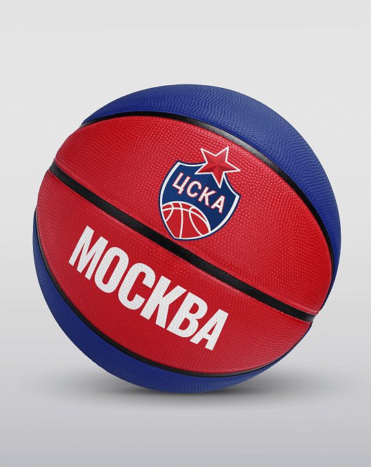 Мяч баскетбольный CSKA красно-синий Размер 5