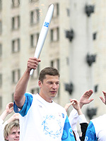 Sergey Panov has carried Olympic torch