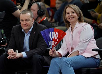 Андрей Ватутин и Наталия Фураева (фото: М. Сербин, cskabasket.com)