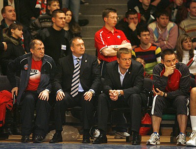 Аскер Барчо, Юрий Юрков, Андрей Ватутин и Георгий Артемьев (фото М. Сербин, cskabasket.com)