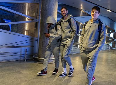 Каспер Уэйр, Александр Ганькевич и Владимир Карпенко (фото: М. Сербин, cskabasket.com)