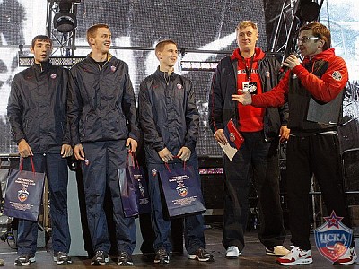 Nikita Barinov, Andrey Loginov, Maxim Bychkov and Andrey Maltsev (photo T. Makeeva, cskabasket.com)