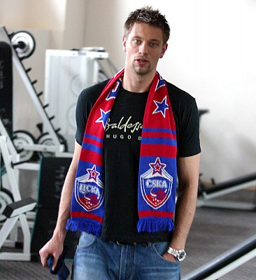 David Andersеn in the training gym (photo cskabasket.com)