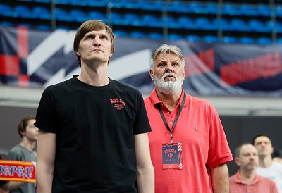 Андрей Кириленко и Валерий Тихоненко (фото: М. Сербин, cskabasket.com)