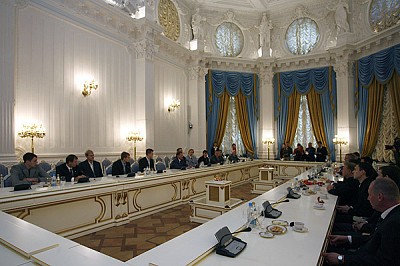 Сборная России в Доме приемов Правительства России (фото М. Сербин)