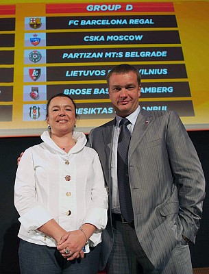 Andrey Vatutin and Natalia Furaeva (photo Euroleague.net/GettyImages)