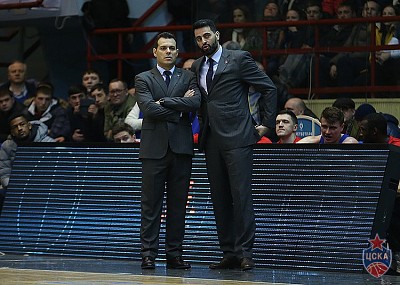 Dimitris Itoudis and Andreas Pistiolis (photo: M. Serbin, cskabasket.com)