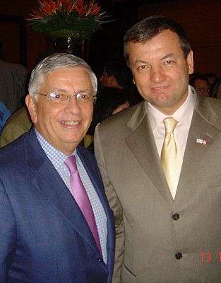 David Stern & Sergey Kushchenko (photo cskabasket.com)