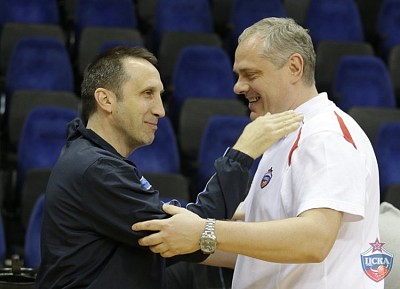David Blatt and Dmitriy Shakulin (photo: T. Makeeva, cskabasket.com)