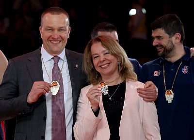 Андрей Ватутин и Наталия Фураева (фото: М. Сербин, cskabasket.com)