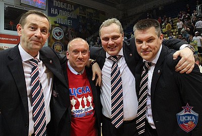 Ivan Jeremic, Yury Yurkov, Dmitriy Shakulin and Eugeny Pashutin (photo T. Makeeva, cskabasket.com)