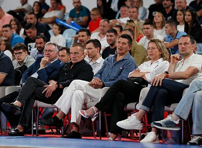Андрей Ватутин, Андрей Плитусяк и Наталия Фураева (фото: М. Сербин, cskabasket.com)