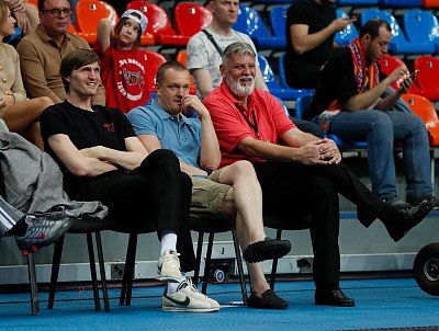 Андрей Кириленко, Андрей Ватутин и Валерий Тихоненко (фото: М. Сербин, cskabasket.com)