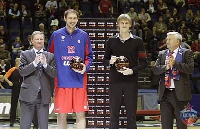 Sergey Ivanov, Andrey Kirilenko, Nenad Krstic and Vyacheslav Poltavtsev (photo M. Serbin, cskabasket.com)