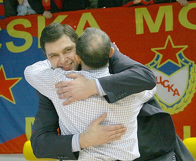 Ettore Messina and  Andrey Shchepankov (photo Y. Kuzmin)