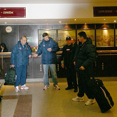 CSKA in hotel (photo cskabasket.com)