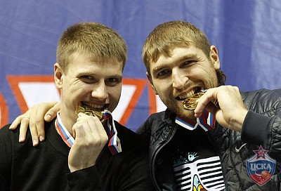 Andrey Vorontsevich and Dmitry Sokolov (photo T. Makeeva, cskabasket.com)