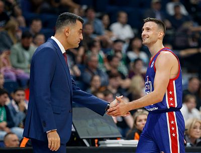Андреас Пистиолис и Алекса Аврамович (фото: М. Сербин, cskabasket.com)