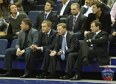 Vladimir Popovkin, Andrey Vatutin, Sergey Ivanov and Sergey Kushchenko (photo M. Serbin, cskabasket.com)