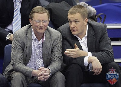 Sergey Ivanov and Andrey Vatutin (photo M. Serbin, cskabasket.com)