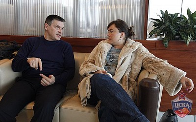 Eugeny Pashutin and Natalia Furaeva (photo M. Serbin, cskabasket.com)